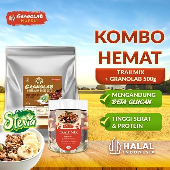 

Paket Bundling TRAILMIX 250g dan Sereal GRANOLAB | OAT CRUNCH 500g