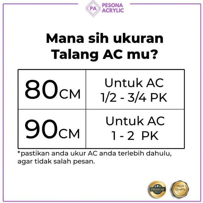 Talang AC / Penahan Angin AC / Reflektor Ac Acrylic Berkualitas Tinggi