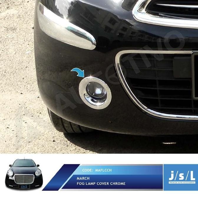 // Nissan March Fog Lamp Cover Chrome JSL/Aksesoris Eksterior March //