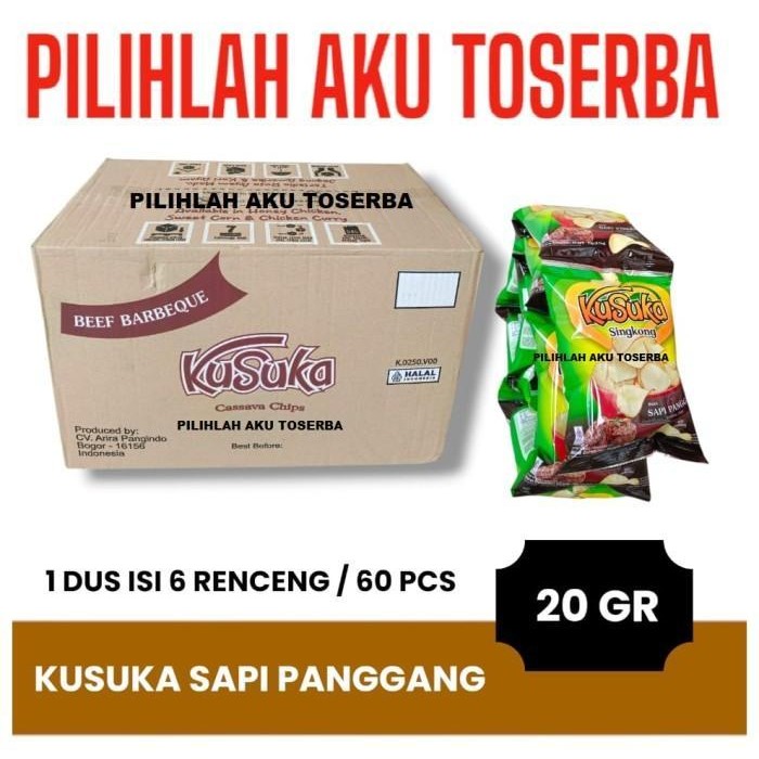 

Kusuka Keripik Singkong Sapi Panggang Bbq Renceng - ( Harga 1 Dus ) Termurah Best Quality 100% Original
