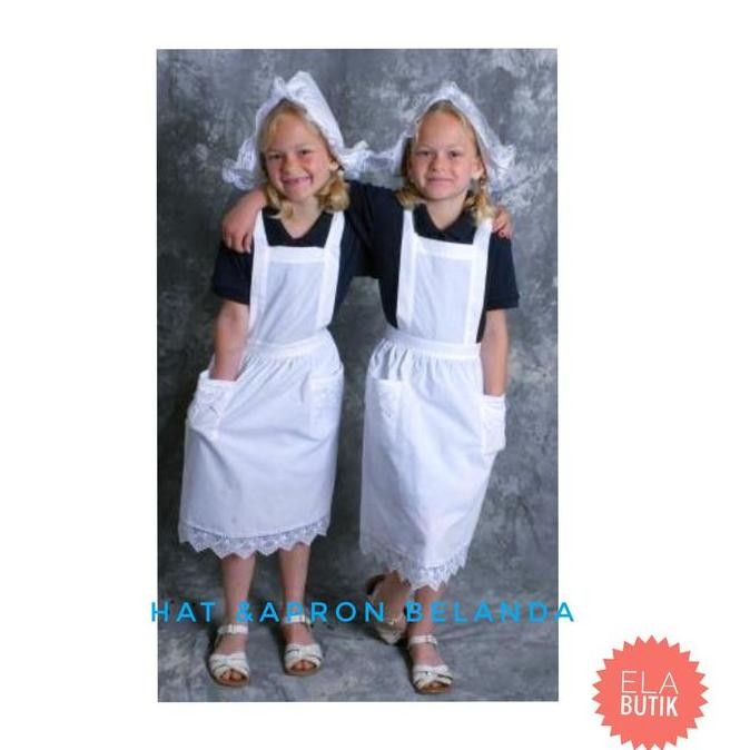 topi dan apron belanda-kostum noni belanda