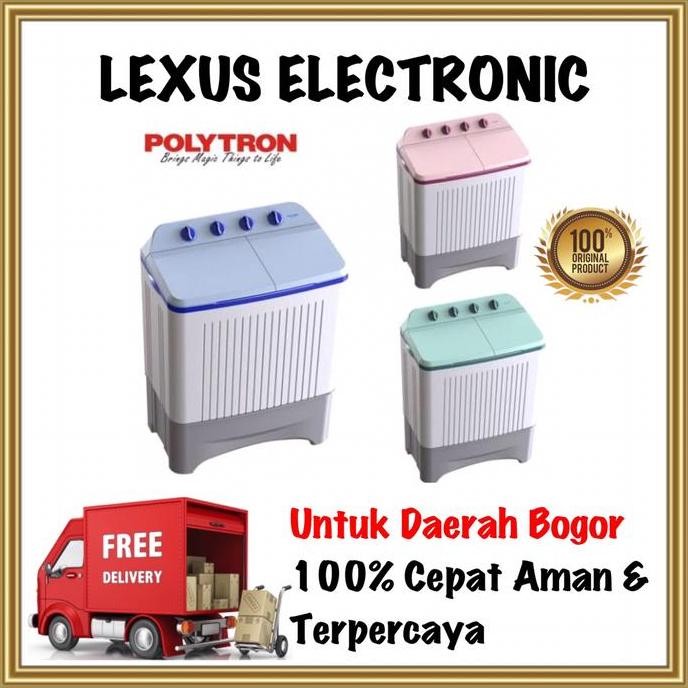 PWM7366 PWM 7366 POLYTRON MESIN CUCI 7KG POLYTRON PWM7366 2 TABUNG