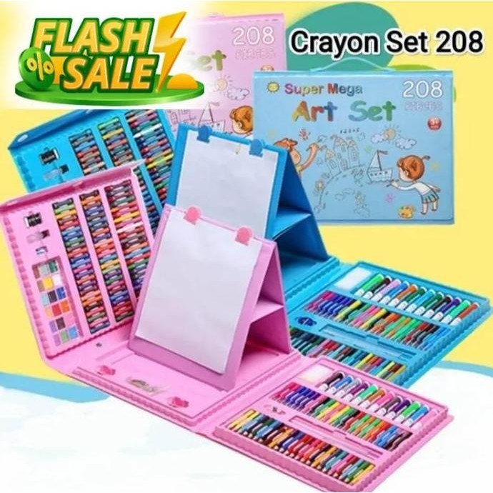 

Promo [COD] Crayon Set 208pcs dan 150pcs Pensil Krayon Warna Lengkap Art Set Menggambar dan Mewarnai COD