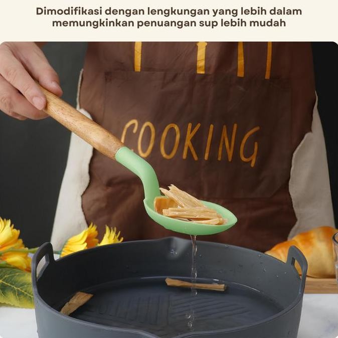12In1 Set Utensil Spatula Silikon Premium Tebal Tahan Panas Dengan Wadah Plastik Kitchenware Allshop