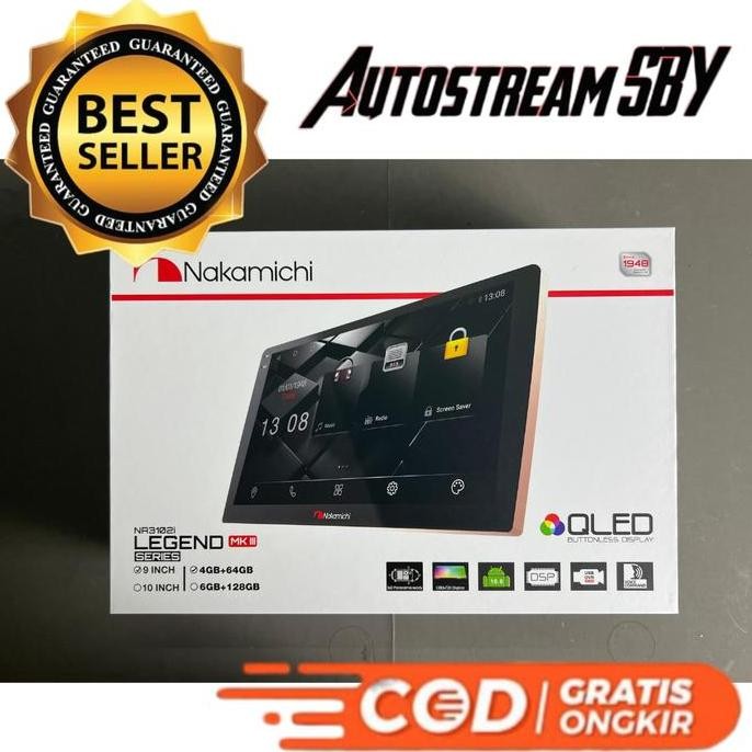 // Head Unit Android Nakamichi 9 Inch Legend Series Mk-Iii //