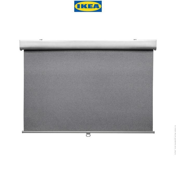 IKEA TRETUR Tirai Gulung Anti Tembus Cahaya, Abu-abu Muda 140x195cm. Kain `