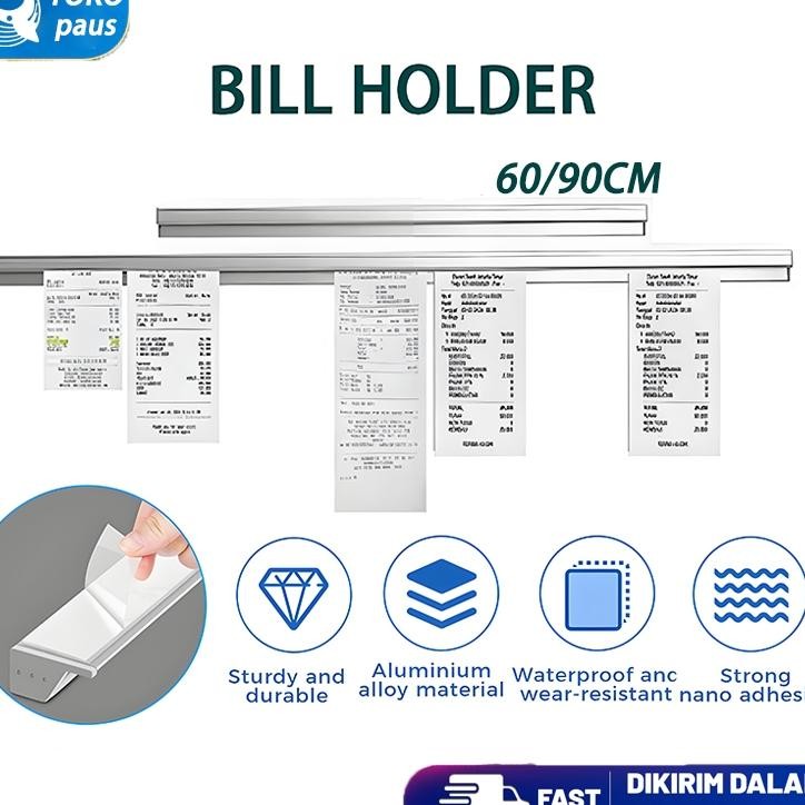 

Bill Holder Stainless Capitan Nota Cheer Holder Penjepit Kertas Bon Bill Receipt Holder Bill Holder Restaurant Caf