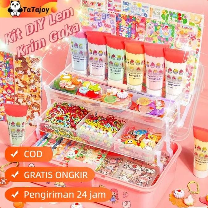 

Promo tatajoy diy krim lem gooka disk paket stiker guka set lengkap paket bahan stiker guka buku besar tangan transparan nilai gooka alat mainan anak-anak gadis kecil COD