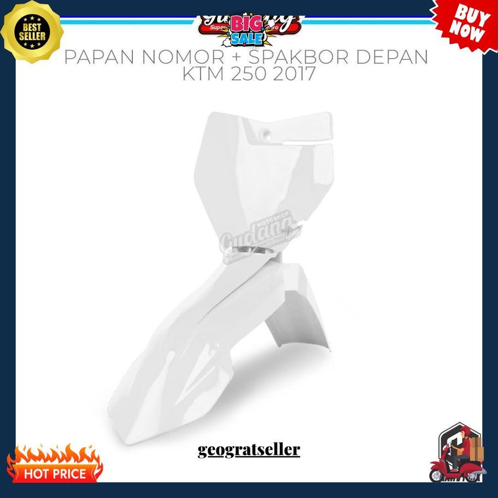 Spakbor Slebor Depan Plus Plat Papan Nomor Ktm 250 2017 Hrv Original Produk