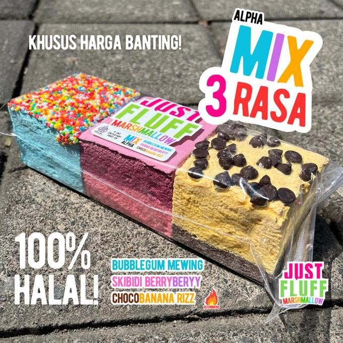 

Marshmallow JustFluff MIX ALPHA 3 RASA [HALAL] GOURMET MARSHMALLOW