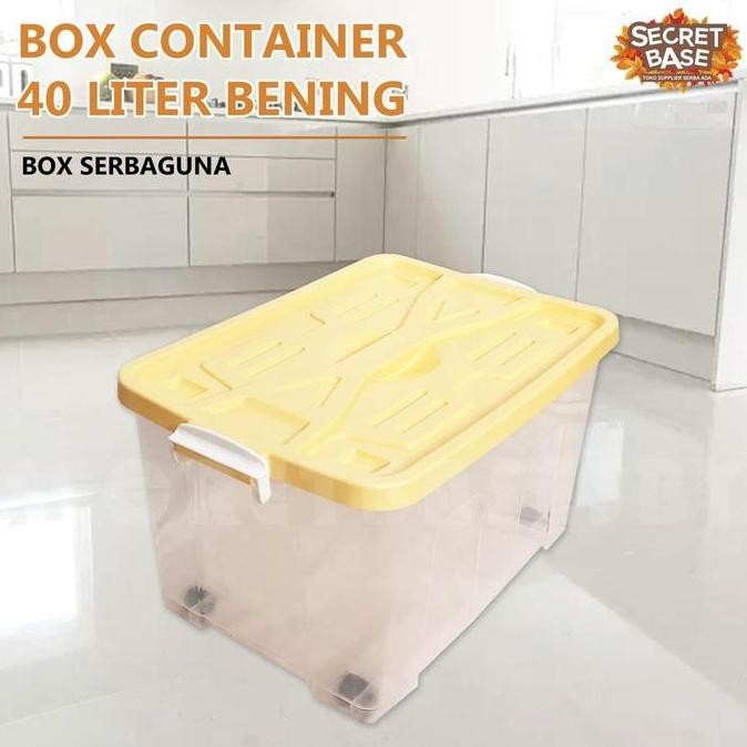 BOX CONTAINER 40 LITER + RODA - Kontainer Box Plastik / Container Box