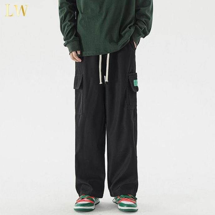 Celana cargo korea casual pria baggy pants Bagian tipis kulot oversize korean style celana cargo pan