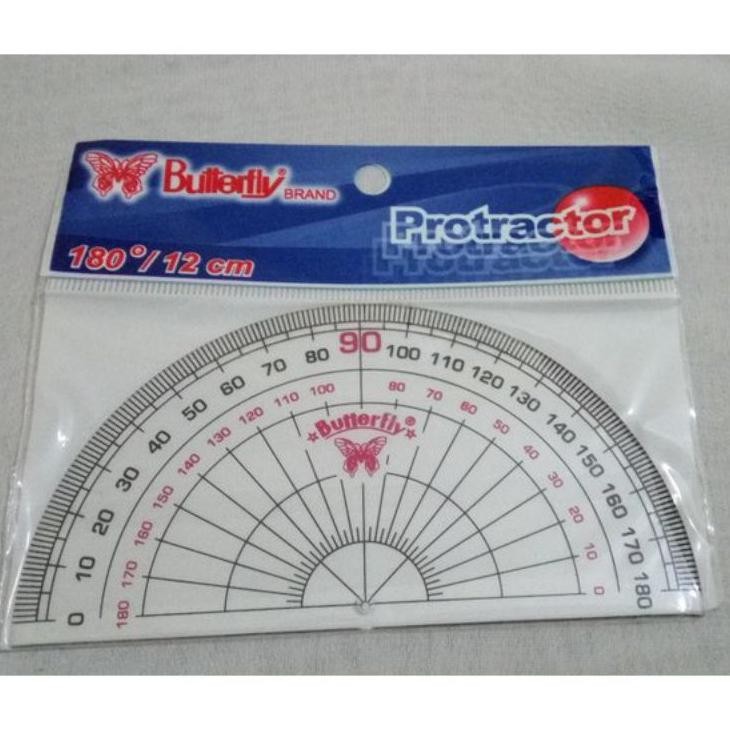 

Penggaris Busur Butterfly 18012Cm No.6 1Pak12Pcs