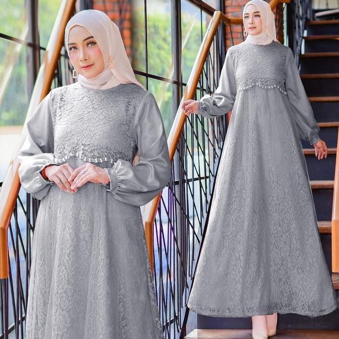GUINKA GAMIS PESTA BRUKAT TILE MAXI DRESS JUMBO KWALITAS FASHION GAUN BRIDESMAID SERAGAM KONDANGAN K