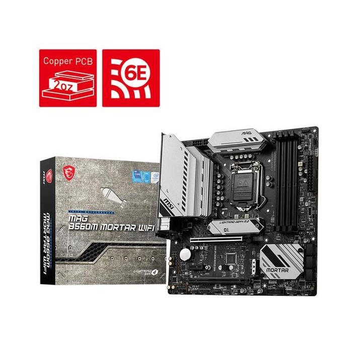 Msi Mag B560M Mortar Wifi | Motherboard Intel B560 Lga 1200 Micro Atx New Stok