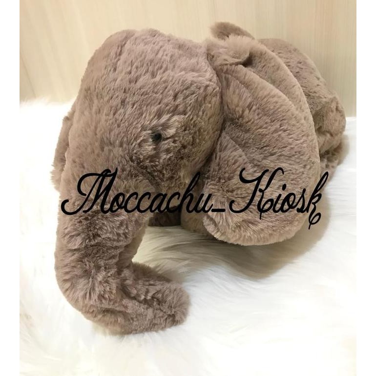 Terlaris Jellycat Smudge Elephant Large / Boneka Gajah Besar Berbulu Halus Ready Stok