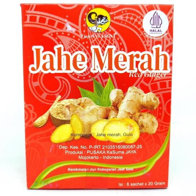 

] TJAP ANTASEN JAHE MERAH 6sx20gr | JAHE MERAH MINUMAN SERBUK ALAMI