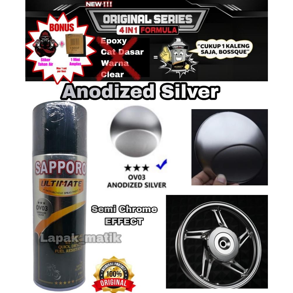 TERMURAH Pilok Sapporo Ultimate ANODIZED SILVER OV03 OVO3 0V03 ALUMUNIUM SILVER Siap kirim