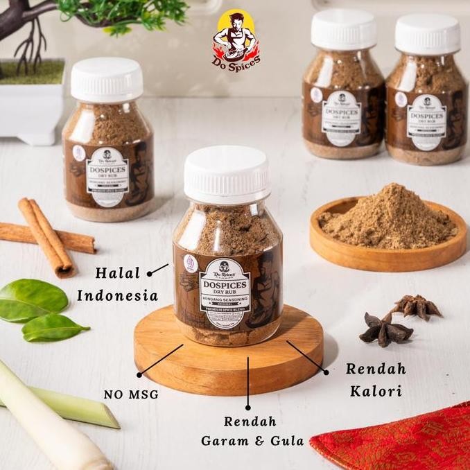 

JH8 Dospices [mini size] Healthy Dry Rub [Rendang Seasoning] Bumbu Marinasi Rendah Kalori [55 Gr] Bubuk Rempah Instan Rendah gula Rendah lemak