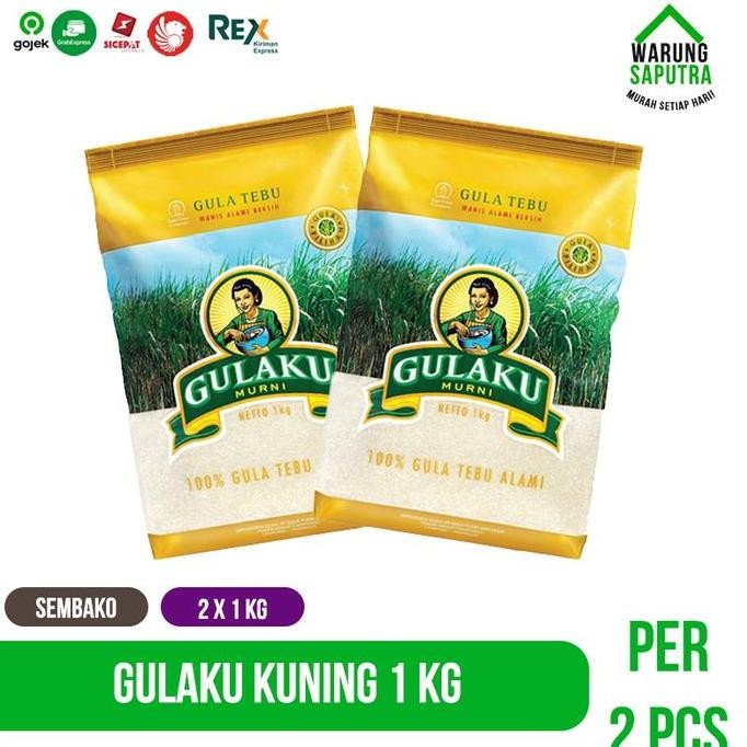 

JH8 Paket Bundle Gula Gulaku Kuning 1 kg per 2 Pcs