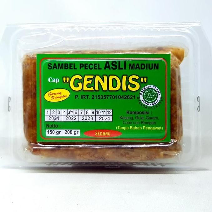 

langsung order saja] GENDIS SAMBEL PECEL ASLI MADIUN 150gr | SAMBAL HALAL MUI SEDANG PEDAS