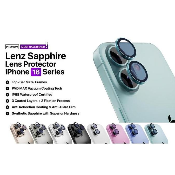 [ARRA] LENS PROTECTOR IPHONE 16 PRO MAX 16 PLUS MAGEASY LENZ SAPPHIRE CAMERA RING GUARD TITANIUM MET