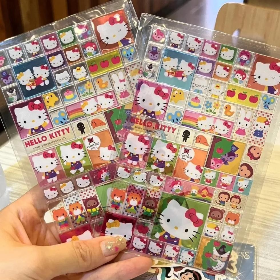 

1Pc Cartoon Kawaii Hello Kitty Soft Rubber Diy Handmade Sticker Sticker Cute Girls Phone Case Water Cup Decoration Sticker Gifts
