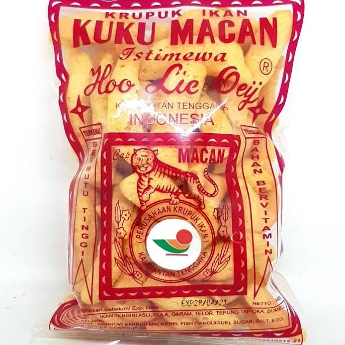 

.........] HOO LIE OEIJ KERUPUK IKAN KUKU MACAN 100gr | KHAS KALIMANTAN CAP ASLI