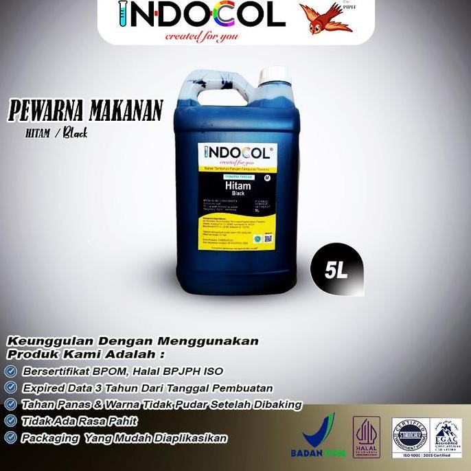 

TERSEDIA INDOCOL PEWARNA CAIR HITAM (5 LITER)