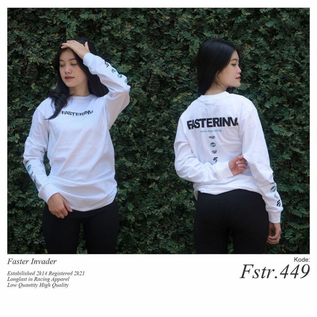 Promo Kaos Lengan Panjang Faster Invader Bayar Ditempat Kaos Panjang Tangan Racing Keren Atasan Pria