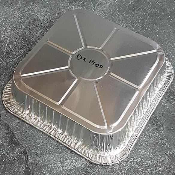 TRAY OX1400 / K1452 ISI 10 PC CETAKAN KUE ALUMINIUM FOIL KOTAK 20 X 20