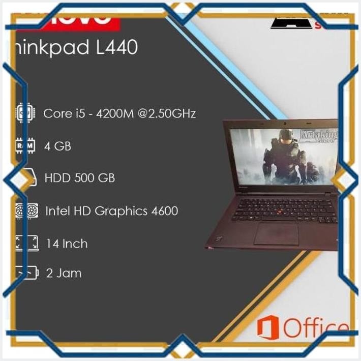 [ART] LENOVO THINKPAD L440 CORE I5 SIAP PAKAI