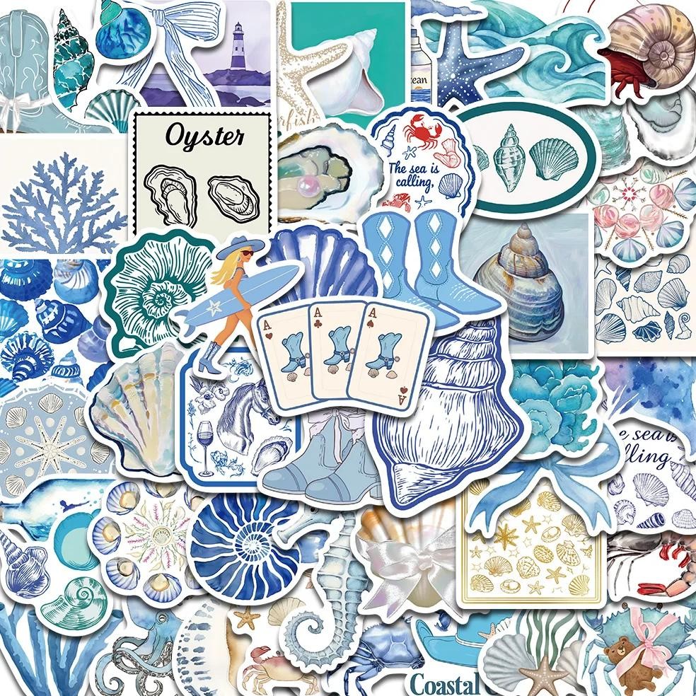 

50/100Pcs Cute The Coastal Girl Sticker Harajuku Kawaii Luggage Waterproof Graffiti Skateboard Laptop Scrapbook Phone Stickers