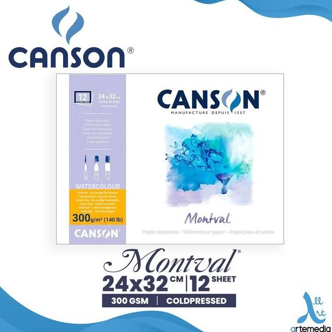 

Sale Canson Montval Cold Pressed Watercolor Paper Block Kertas Cat Air