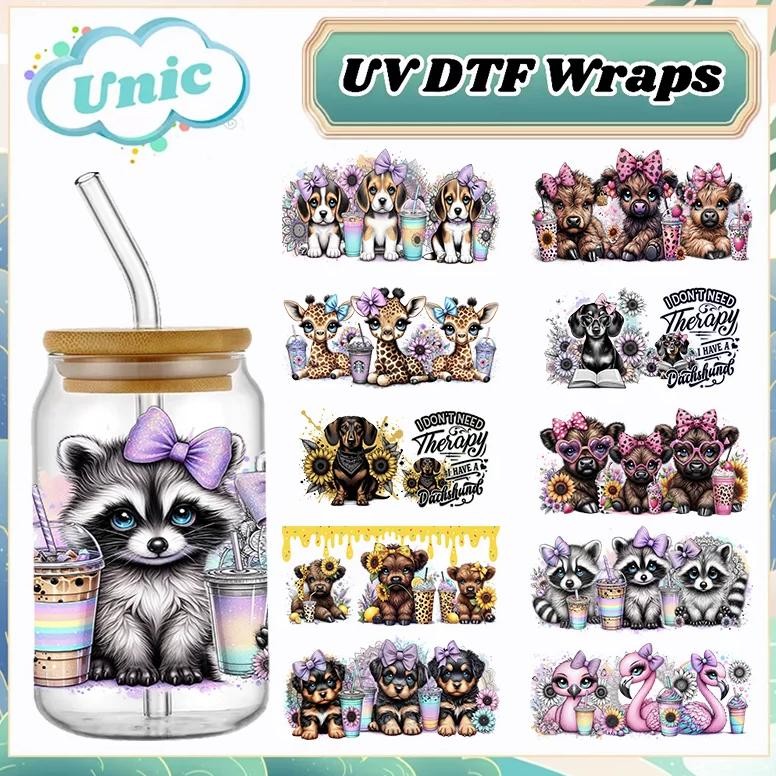 

Uv Dtf Cup Wraps Beautiful Flowers Stickers Animal Cute For 16Oz Glasses Can Bottle Selfadhesive High Quality Diy Custom Sticker