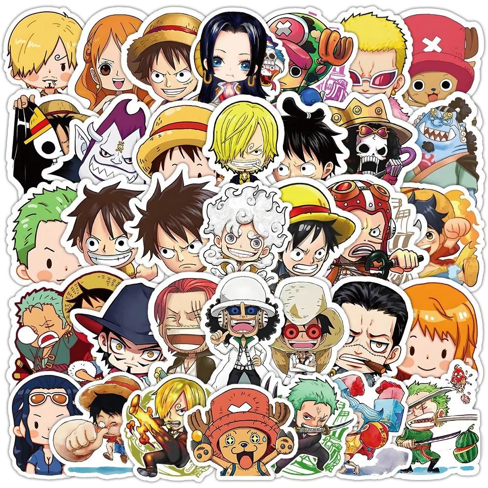 

50Pcs/Bag Cute Thief King 5Th Rank Luffy Stickers Student Handbag Skateboard Luggage Decoation Materials Notebook Stickers