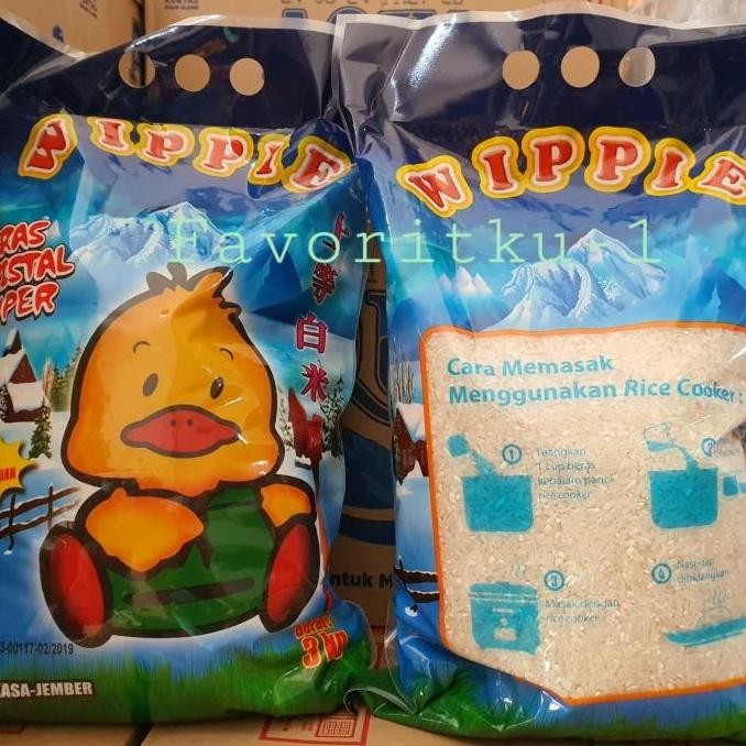 

(Expert) Beras WIPPIE Kristal Super Punel,Satu Pabrik Dengan PIN PIN 3 kg
