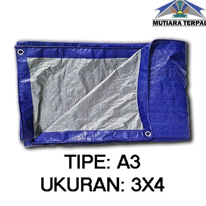 Terpal A3 Biru Silver Ukuran 3x4