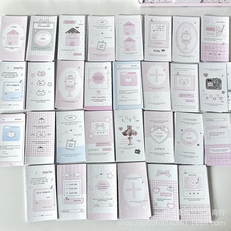 

30Pcs Korean Ins Cute Cartoon House Sealing Sticker Kpop 3-Inch Photocard Packing Bag Diy Deco Express Box Bubble Mailer Label