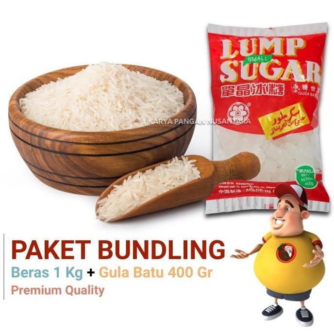 

(Expert) PAKET BUNDLING BERAS BENGAWAN 1 KG + 1 PACK GULA BATU 400 GR