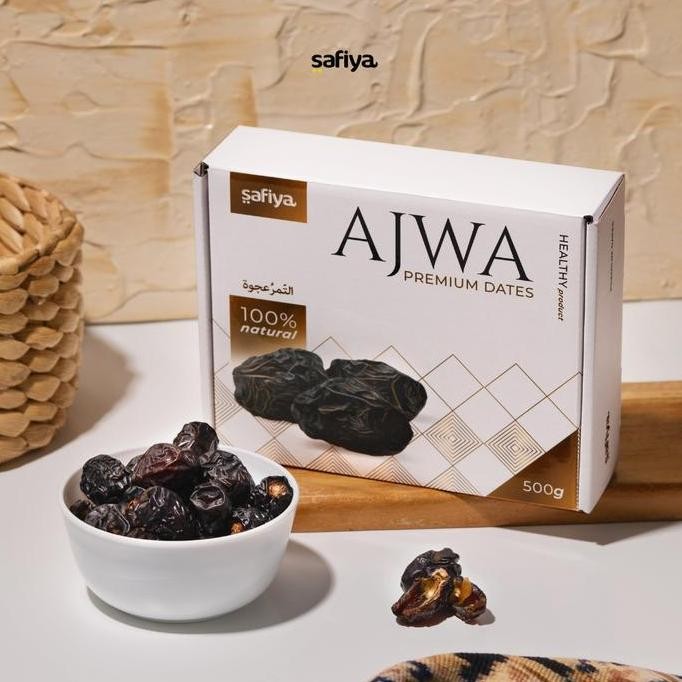 

JH8 Kurma Ajwa 500 gr Asli Madinah Kurma Favorit Nabi Original Safiya | Oleh-oleh Haji dan Umrah