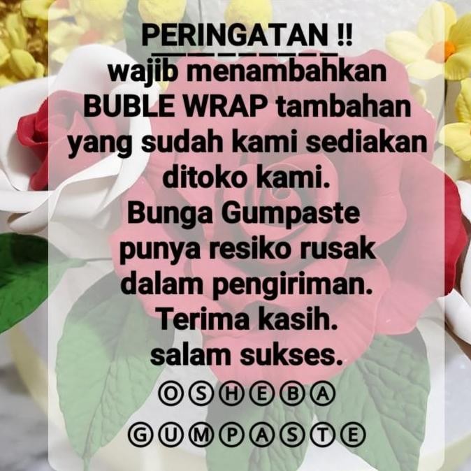 

(Expert) osheba gumpaste bunga mawar OR5 set warna peach