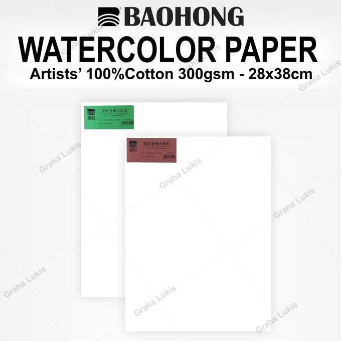 

Sale Baohong Artists' Watercolor Paper 28X38Cm 300Gsm 100% Cotton