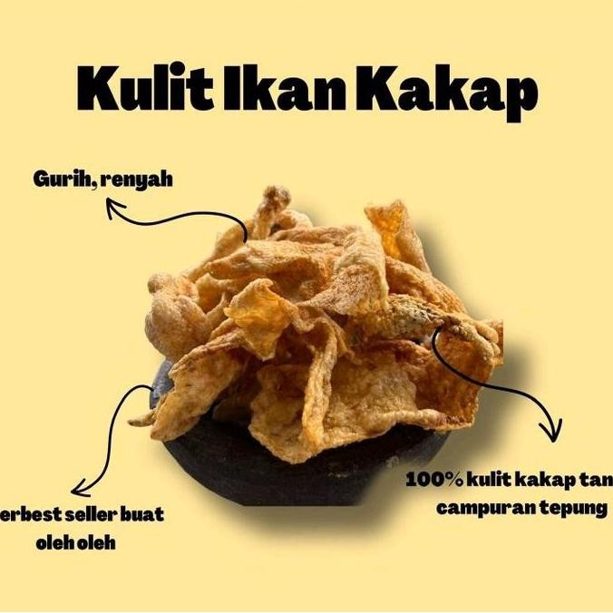 

JH8 rKerupuk Kulit Kakap Renyah 200-250gr Camilan Laut Food Krupuk Kering Fish
