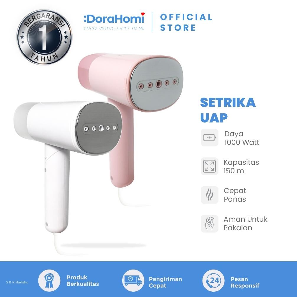NEW Dorahomi Setrika uap portable Setrikaan garment steamer foldable low watt  bergaransi 1 tahun [t