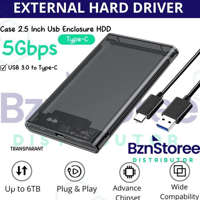 +++++] Casing Hardisk External HDD External Case 2.5" USB TYPE-C /Casing Case Enclosure HDD 2.5 Inch