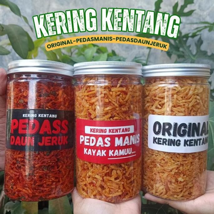 

Kering Kentang Mustofa Makanan Cemilan Viral Pedas Daun Jeruk Original