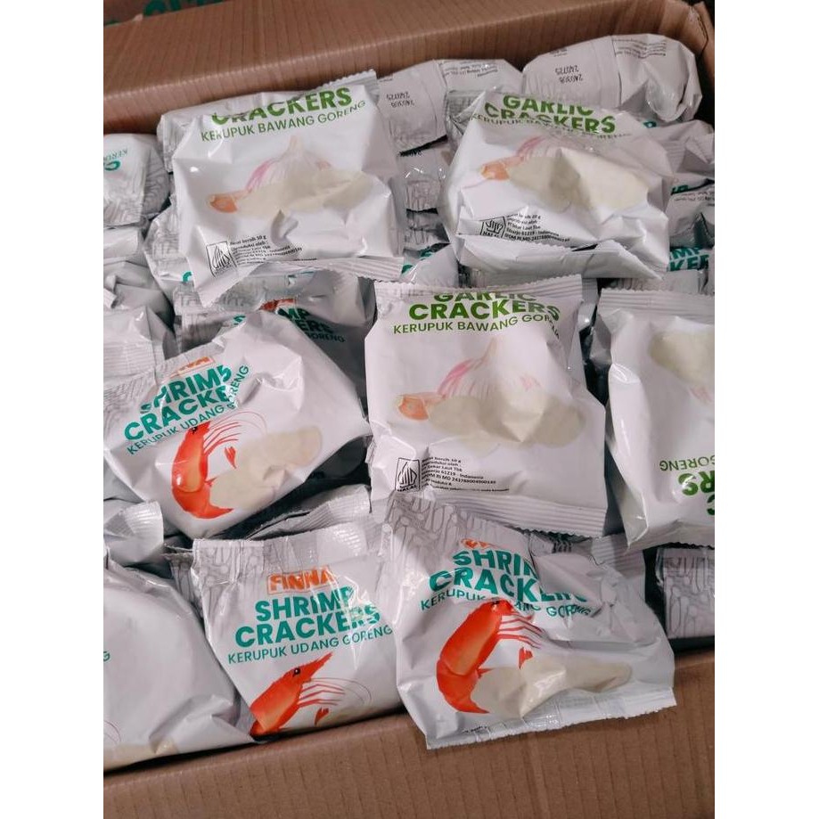 

MIX 60 pcs Kerupuk Udang Garlic Finna Garuda Halal Murah