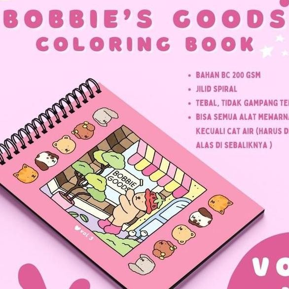 

Bobbies Goods Vol.4 Colng Book Buku Mewarnai Anak Remaja Dewasa Aesthetic Kertas Tebal
