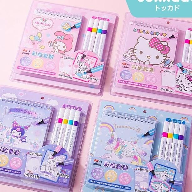 

Tokkado Sanrio Mokka Colng Book Set Buku Mewarnai Spidol Warna Lucu